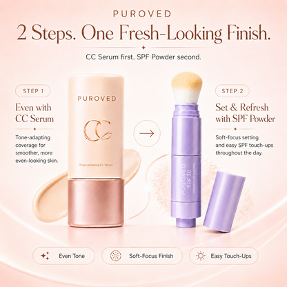 CC Serum + Solid SPF 30 Sunscreen Brush