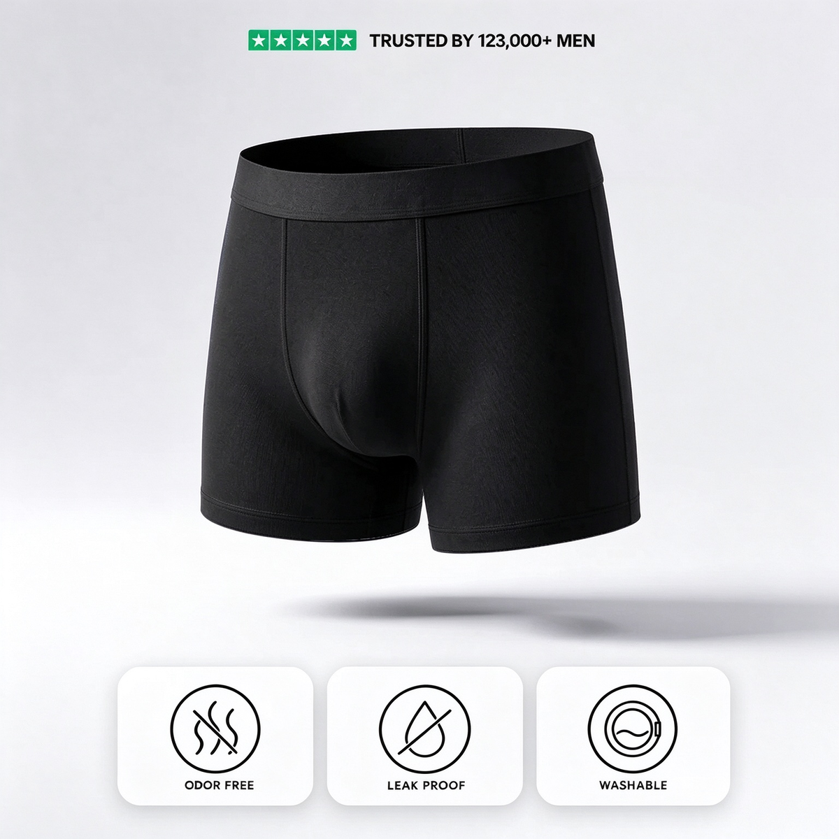 Men’s Ultra Absorbent Washable Incontinence Boxer