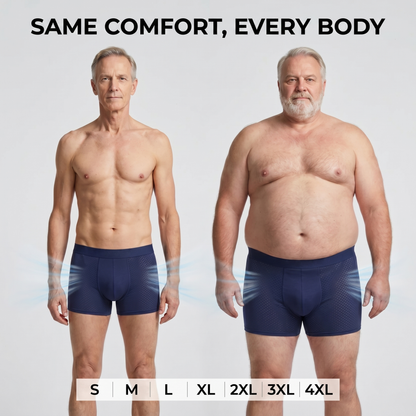 🧊 Men's Ice Silk Cooling Boxer Briefs 4-Pack