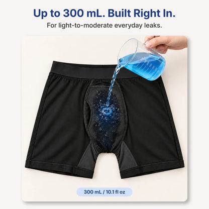 Men’s Ultra-Absorbent Incontinence Boxer Briefs(Long Version)