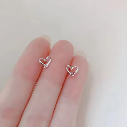 New Heart Stud Earrings for Women