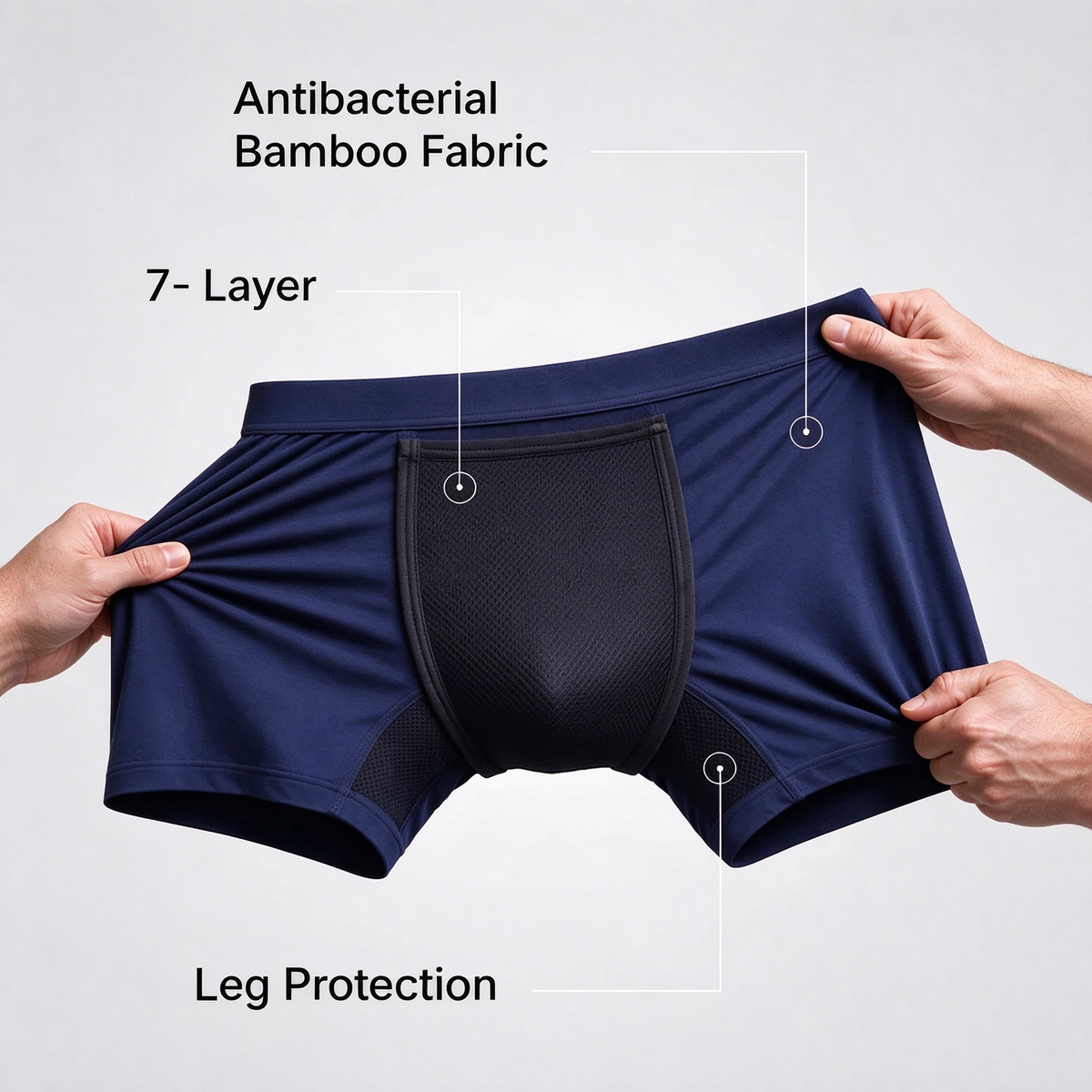 Men’s Ultra Absorbent Washable Incontinence Boxer