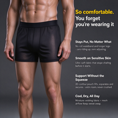 🧊 Men's Ice Silk Cooling Boxer Briefs 4-Pack