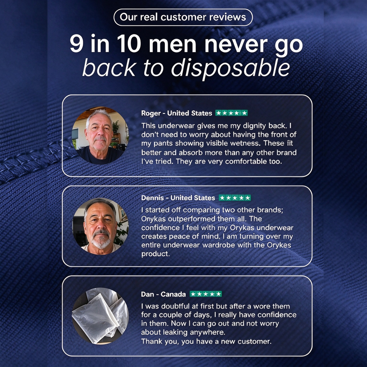 Men’s Ultra Absorbent Washable Incontinence Boxer