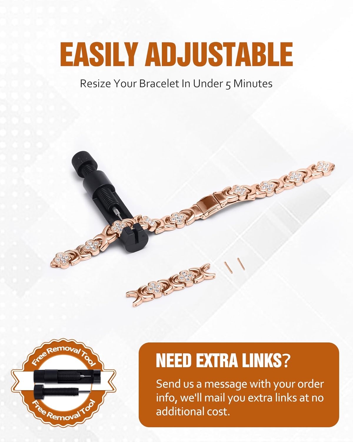 🔥Diystar® Copper Bracelets for Women. Pure Copper Magnetic Bracelet with 3800 Gauss Effective Magnets