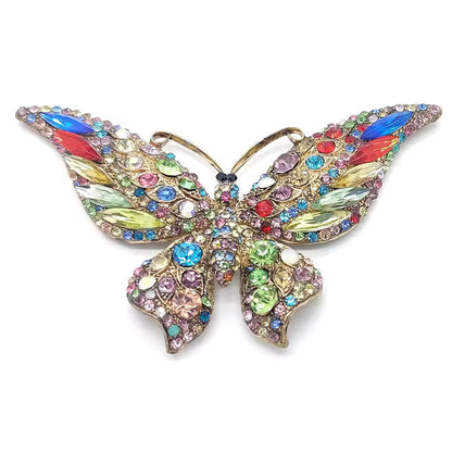 PD BROOCH Luxury Elegant Glassstone Butterfly Brooches