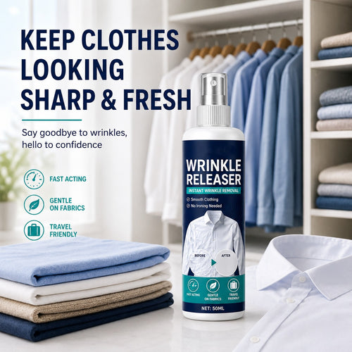 Wrinkle-Removing Spray: Removes and Prevents Wrinkles in Clothing—No Ironing Required
