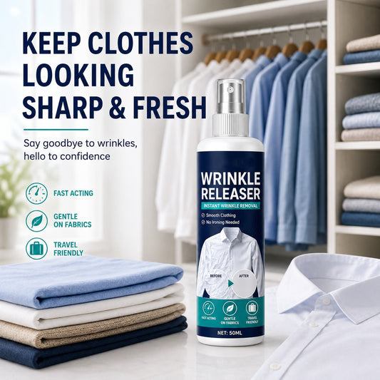Wrinkle-Removing Spray: Removes and Prevents Wrinkles in Clothing—No Ironing Required