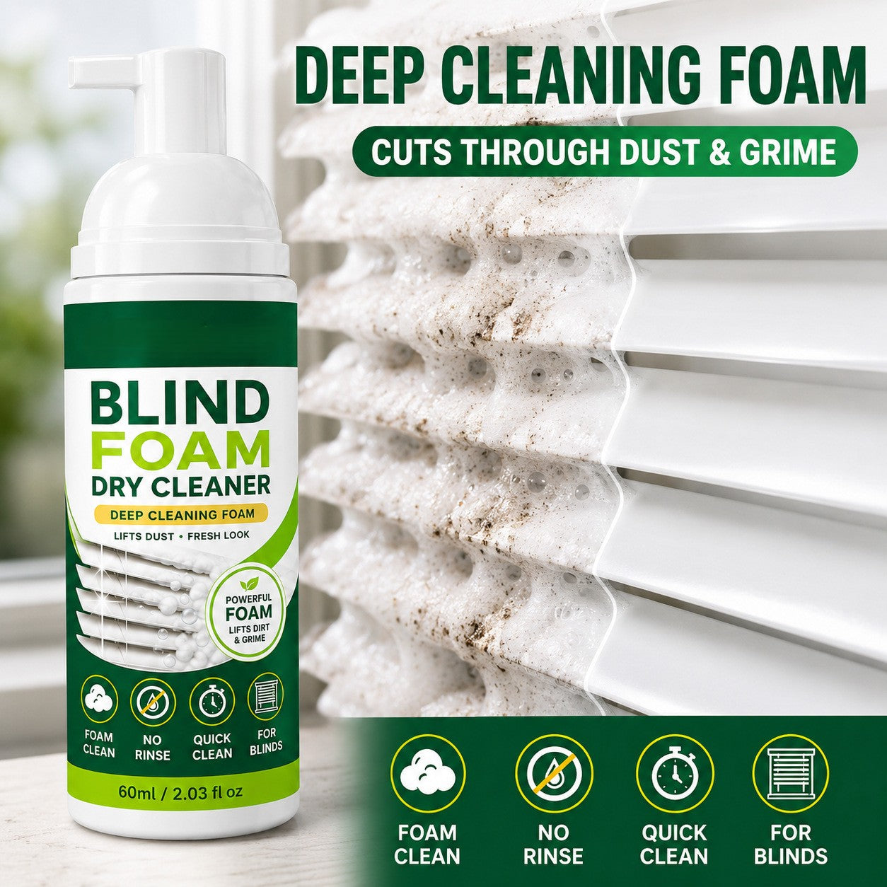 Foam Dry Cleaner for Blinds