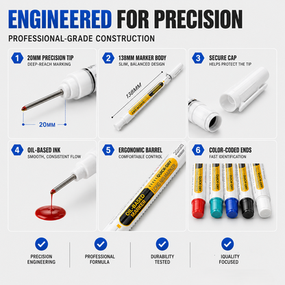 Precision Tip Quick-Dry Oil-Based Marker Pen