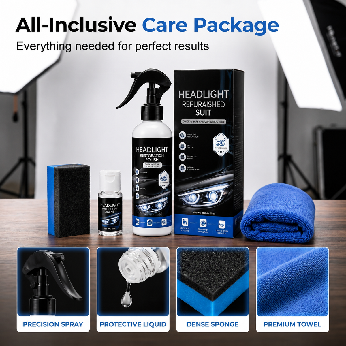 🚗Headlight Crystal Restorer-Car Protection in a Day Kit