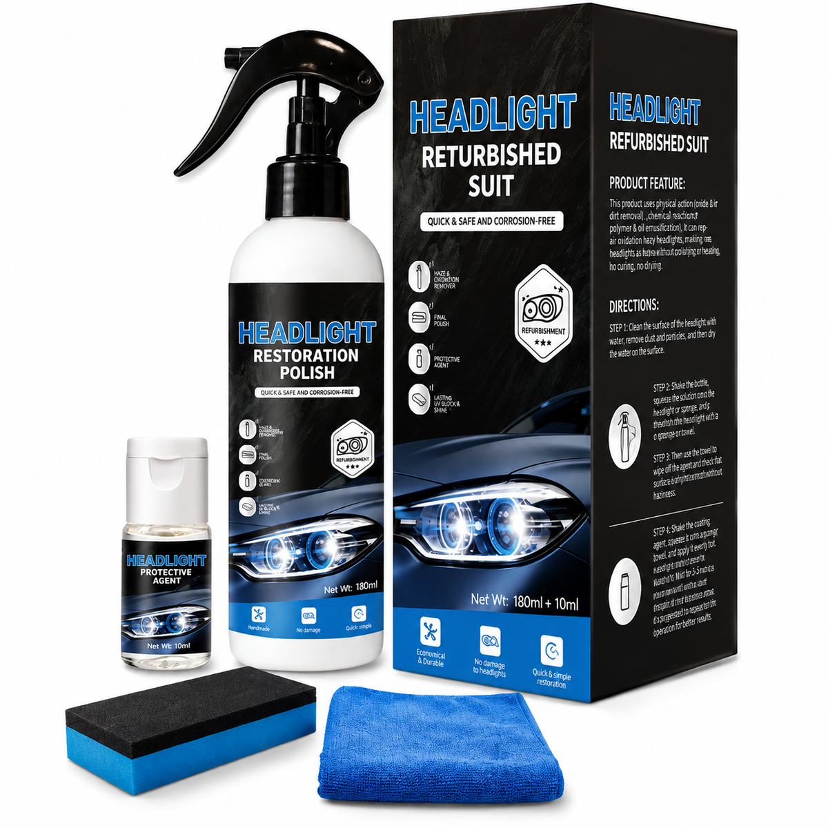 🚗Headlight Crystal Restorer-Car Protection in a Day Kit